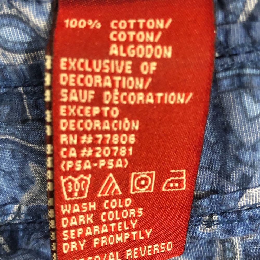 Tommy Hilfiger Red Label Blue Men’s Button Down XL - Picture 6 of 7